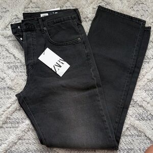Zara Women Black Straight Jeans